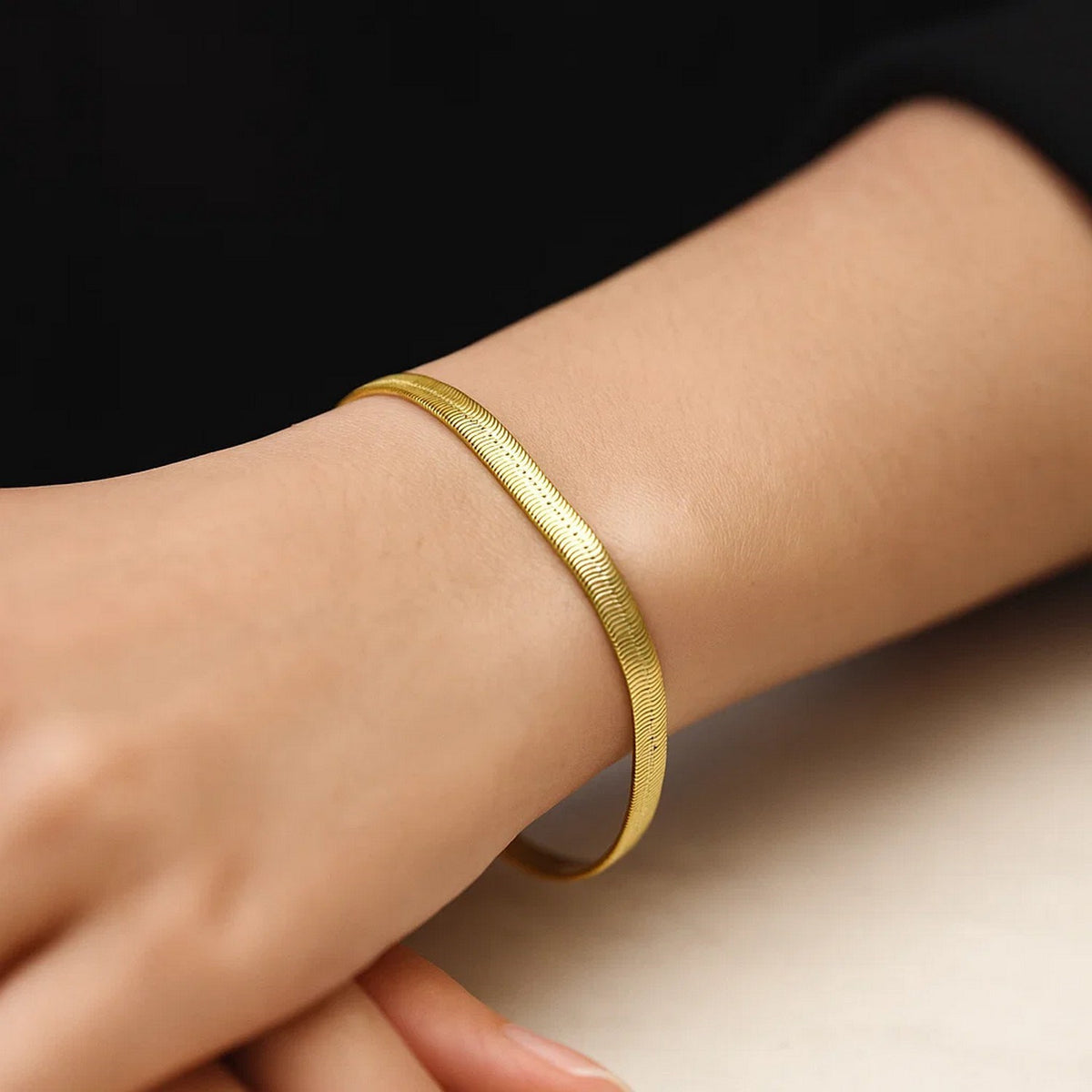 14k Super Flex Herringbone Bracelet (6.00 mm)