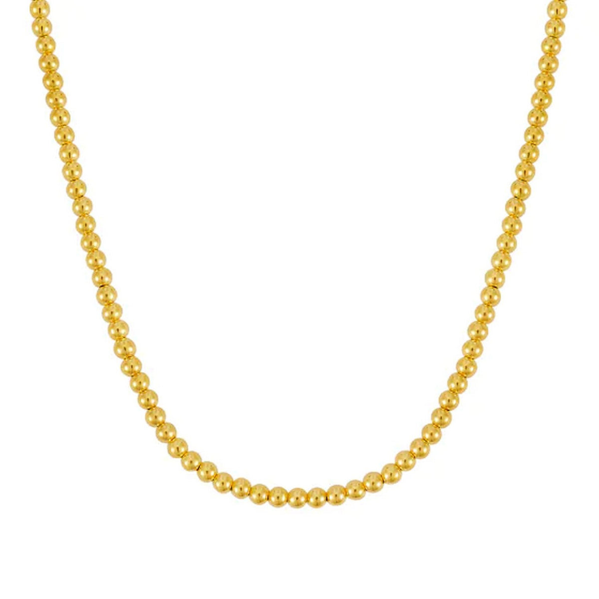 14k Yellow Gold Bead Chain Necklace(4mm)