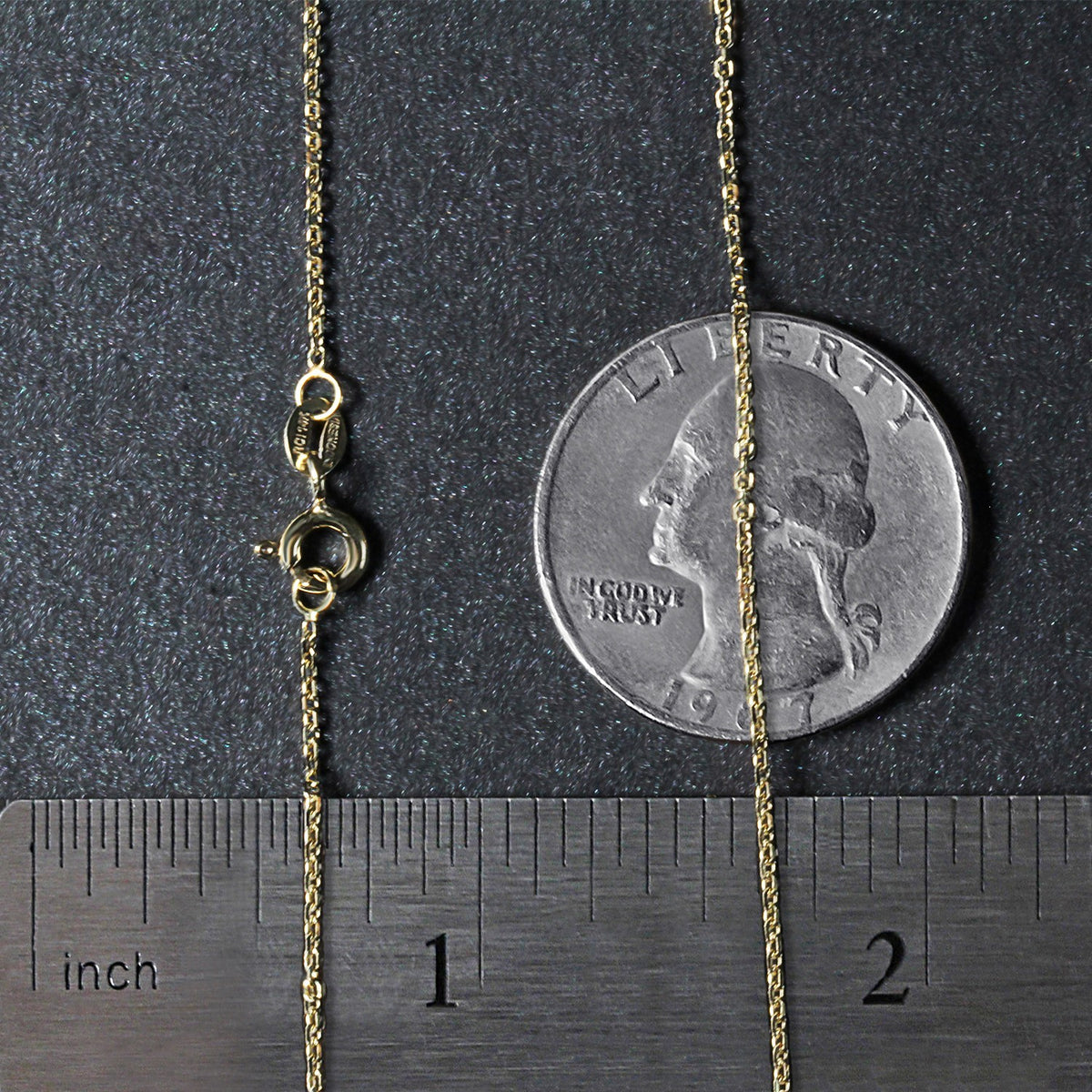 18k Diamond Cut Cable Link Chain