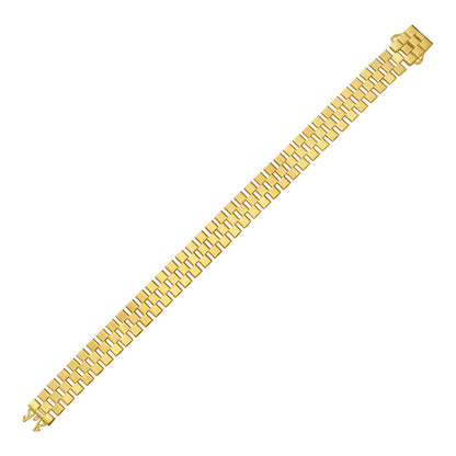 14K Yellow Gold Small Cobblestone Link Bracelet (10.00 mm)