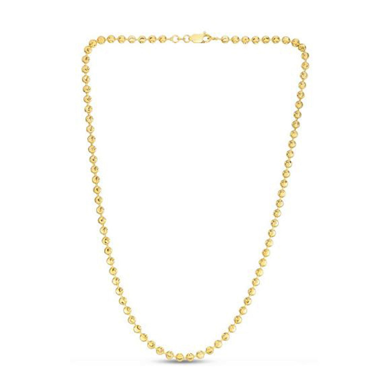 Moon Cut Bead Chain in 14k Yellow Gold