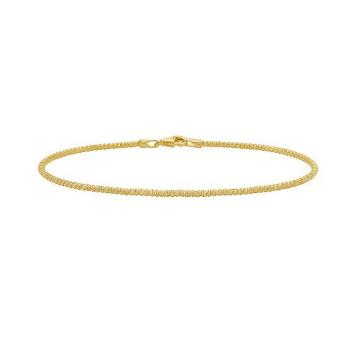 14K Diamond Cut Sparkle Spring Bracelet (1.70 mm)