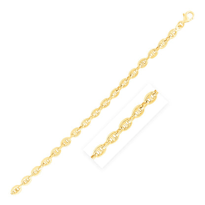 14k Yellow Gold High Polish Mariner Link Bracelet  (13.80 mm)