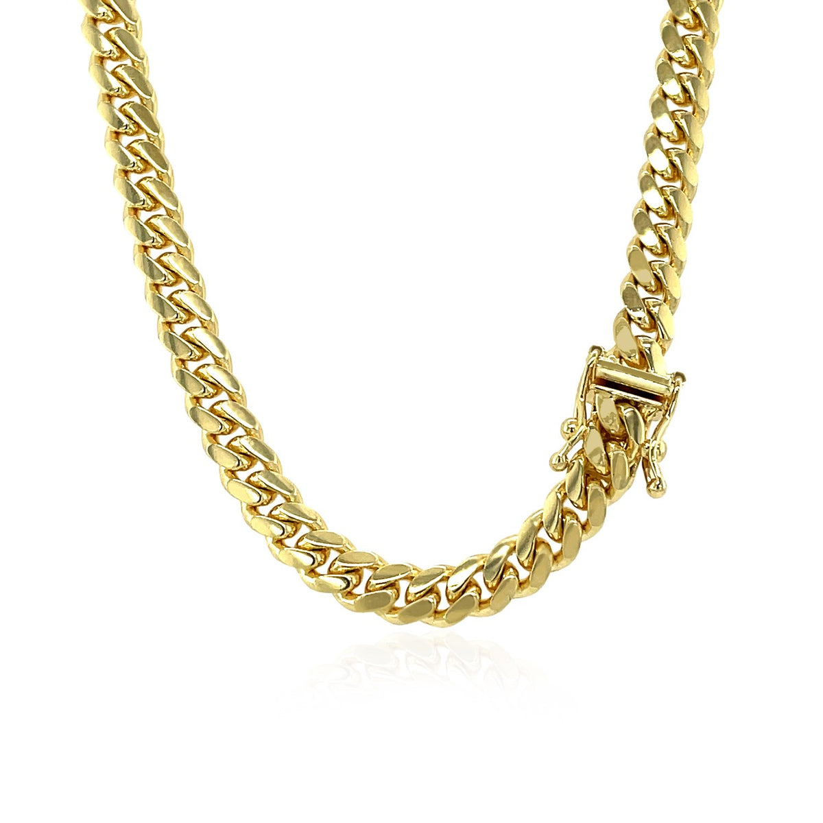 14k Classic Miami Cuban Solid Chain