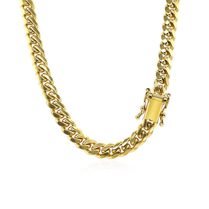 14k Classic Miami Cuban Solid Chain