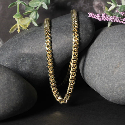 14k Classic Miami Cuban Solid Chain