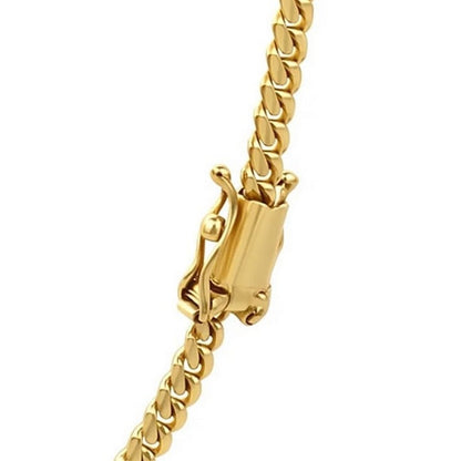 14k Classic Miami Cuban Solid Chain