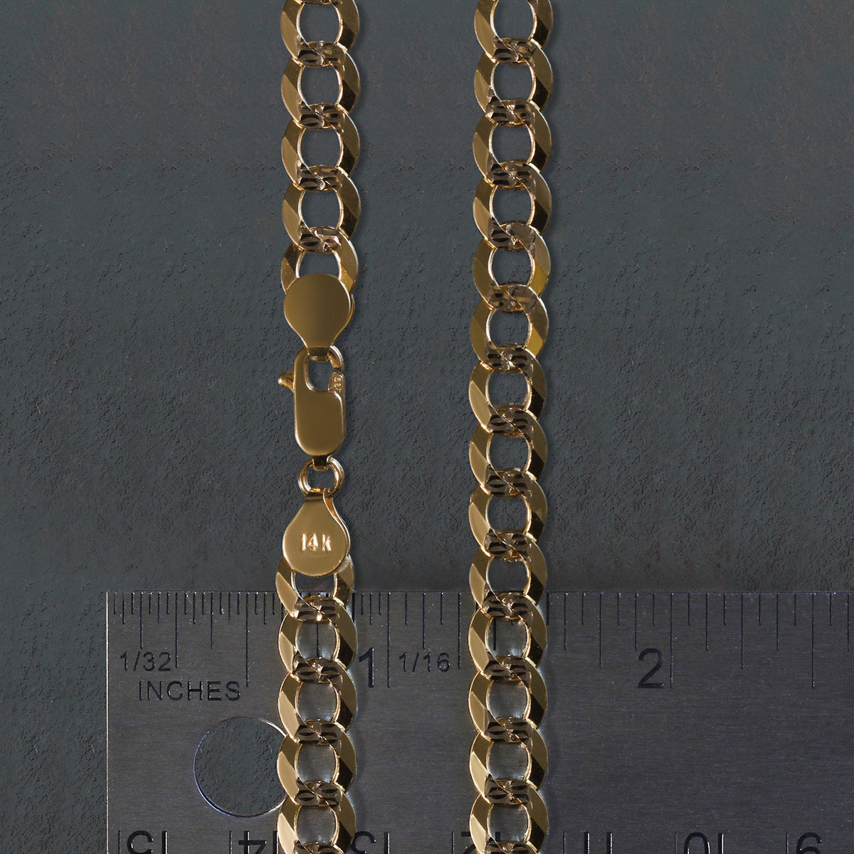 14k Two Tone Gold Pave Curb Chain
