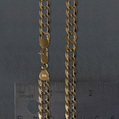 14k Two Tone Gold Pave Curb Chain