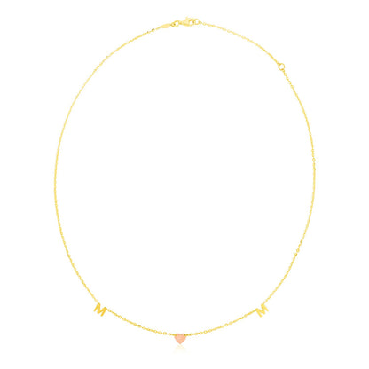 14k Yellow and Mom Necklace
