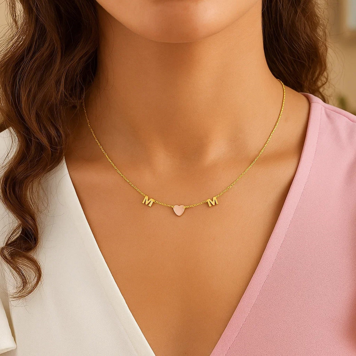 14k Yellow and Mom Necklace