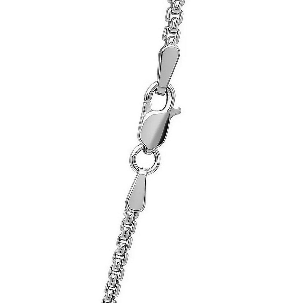 14k White Gold Solid Round Box Chain