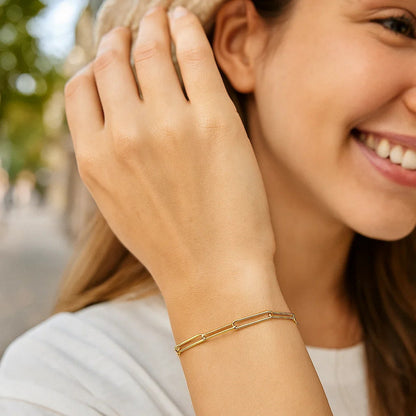 14k Wire Paperclip Bracelet (2.70 mm)