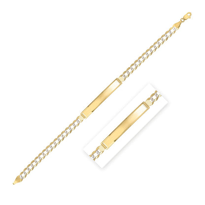 14k Yellow Gold Pave Curb ID Bracelet (5.00 mm)