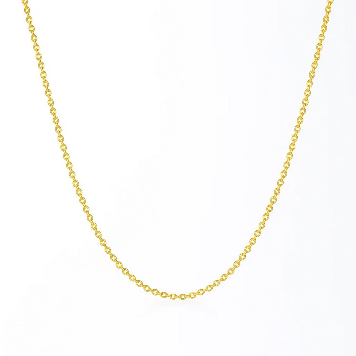 14k Yellow Gold Round Cable Link Chain