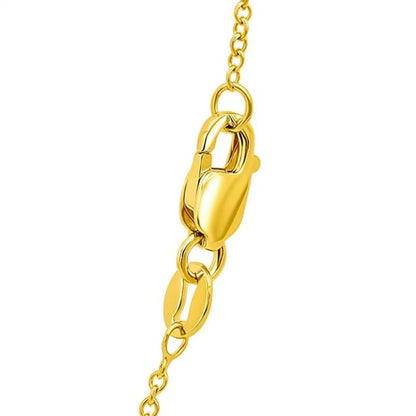 14k Yellow Gold Round Cable Link Chain