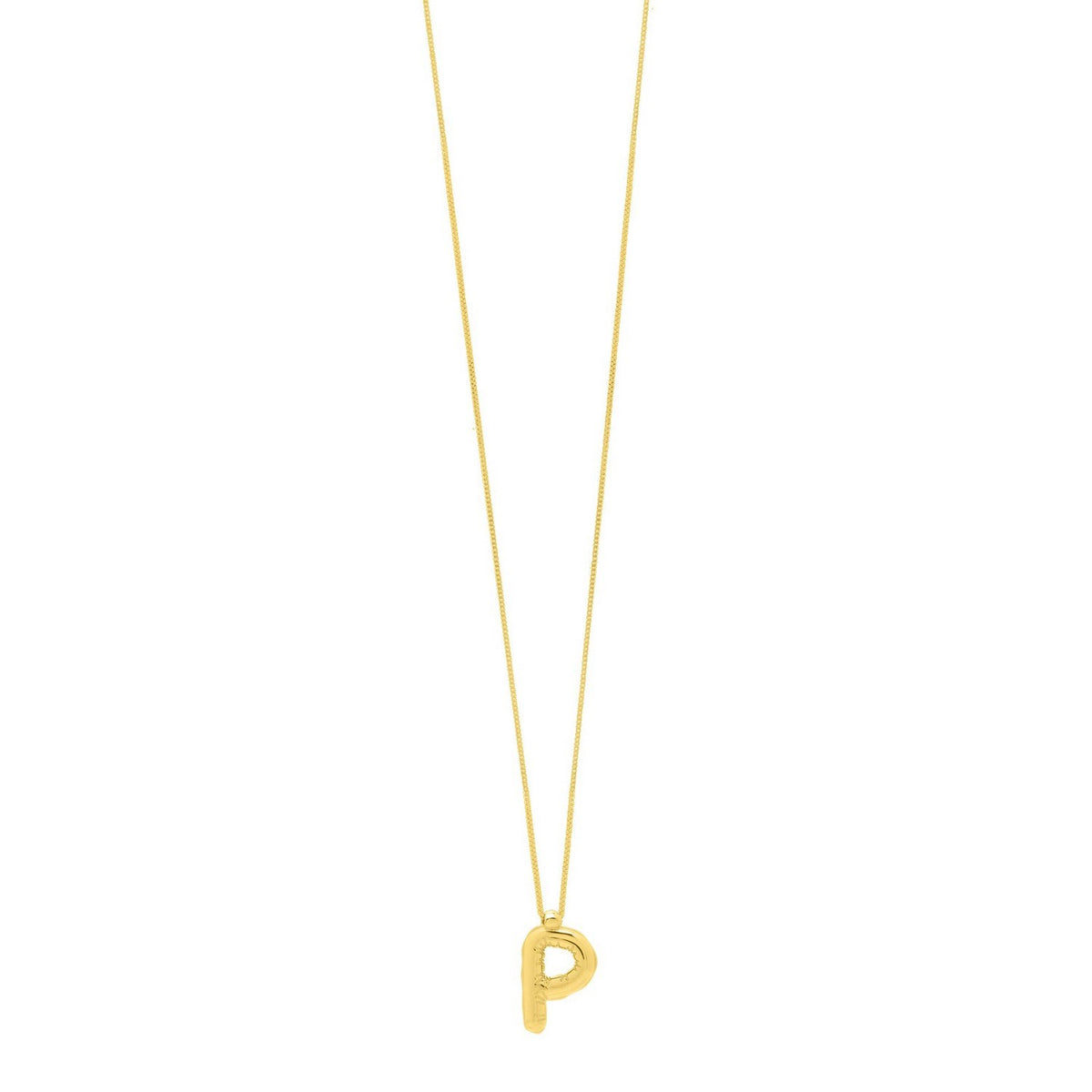 14K Yellow Gold Helium Initial P Pendant