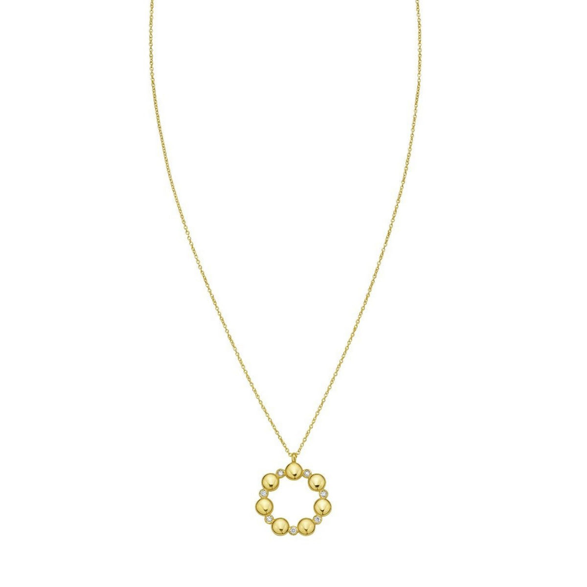 14K Yellow Gold Diamond Cut Cable Chain Necklace