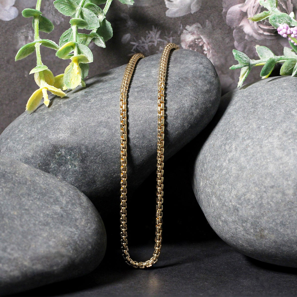 14k White Gold Solid Round Box Chain