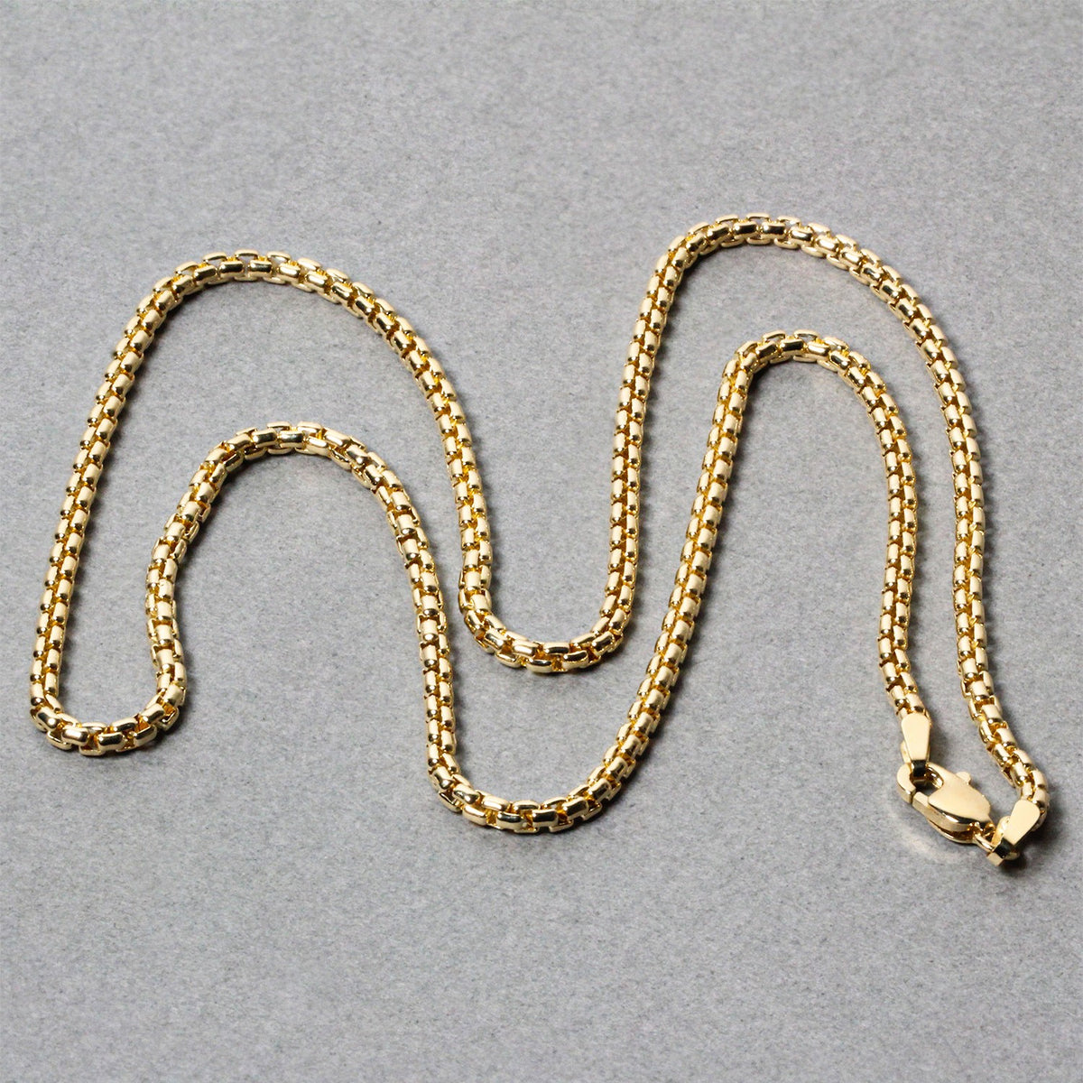 14k White Gold Solid Round Box Chain