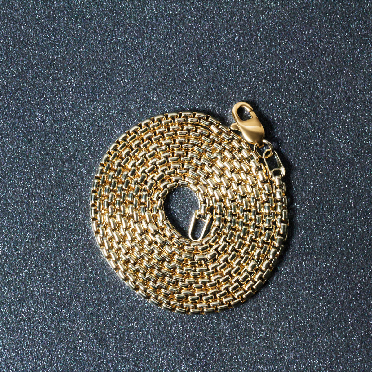 14k White Gold Solid Round Box Chain