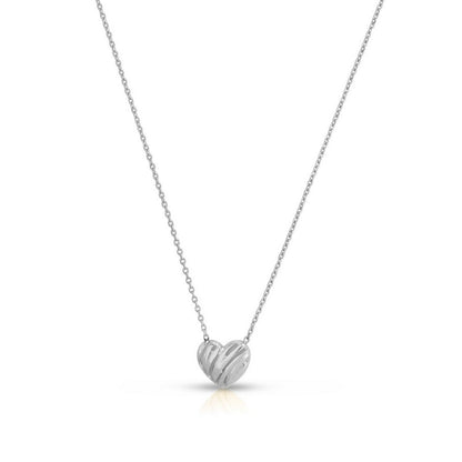 14k High Polish Scribbles Heart Necklace
