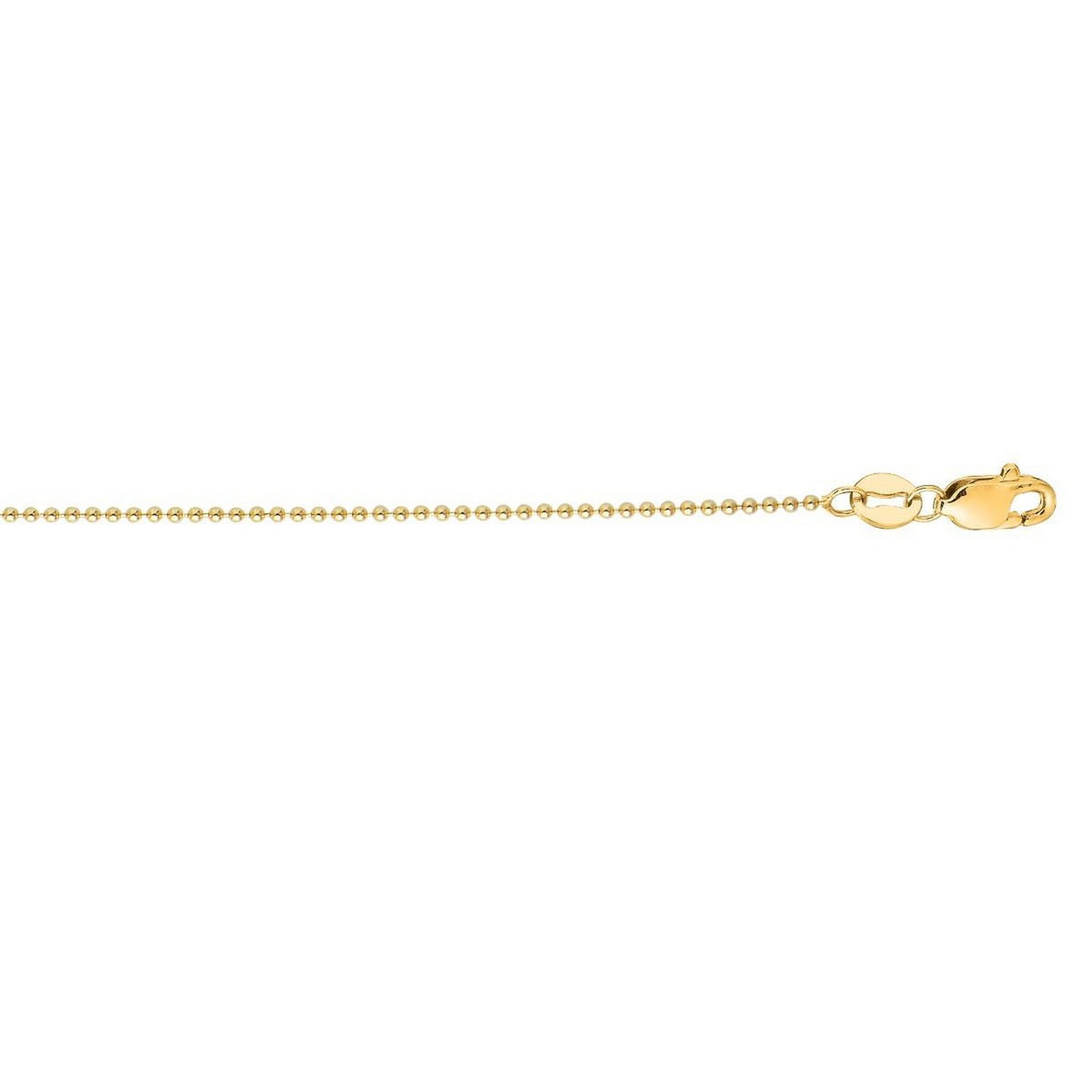 14k Yellow Gold Bead Chain (2.50 mm)
