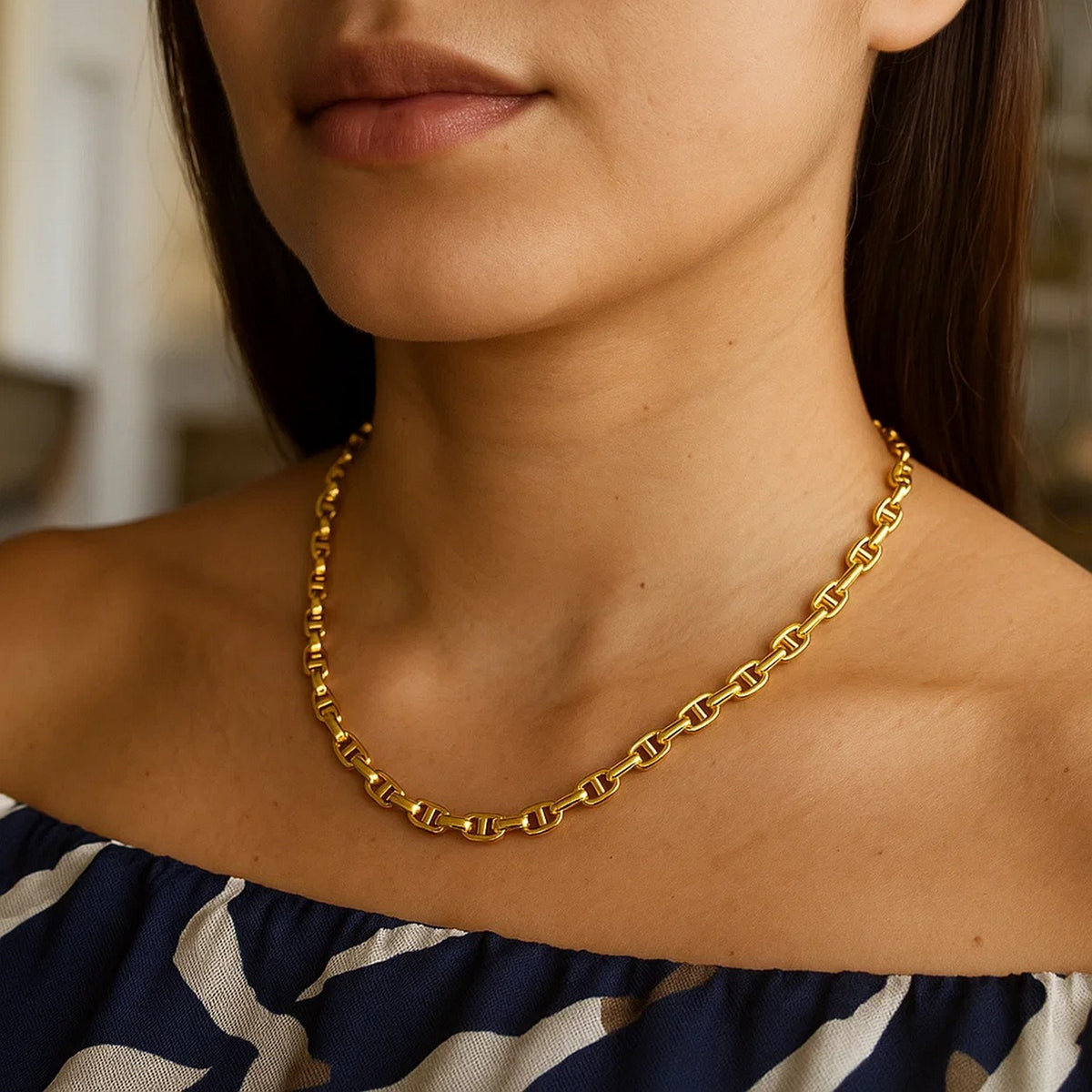 14k Yellow Gold Lite Anchor Chain
