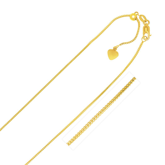 14k Adjustable Franco Chain (1.00 mm)
