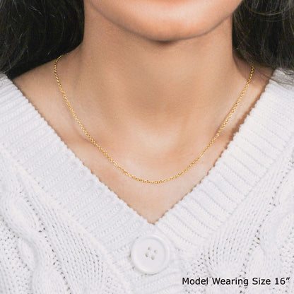 18k Diamond Cut Cable Link Chain