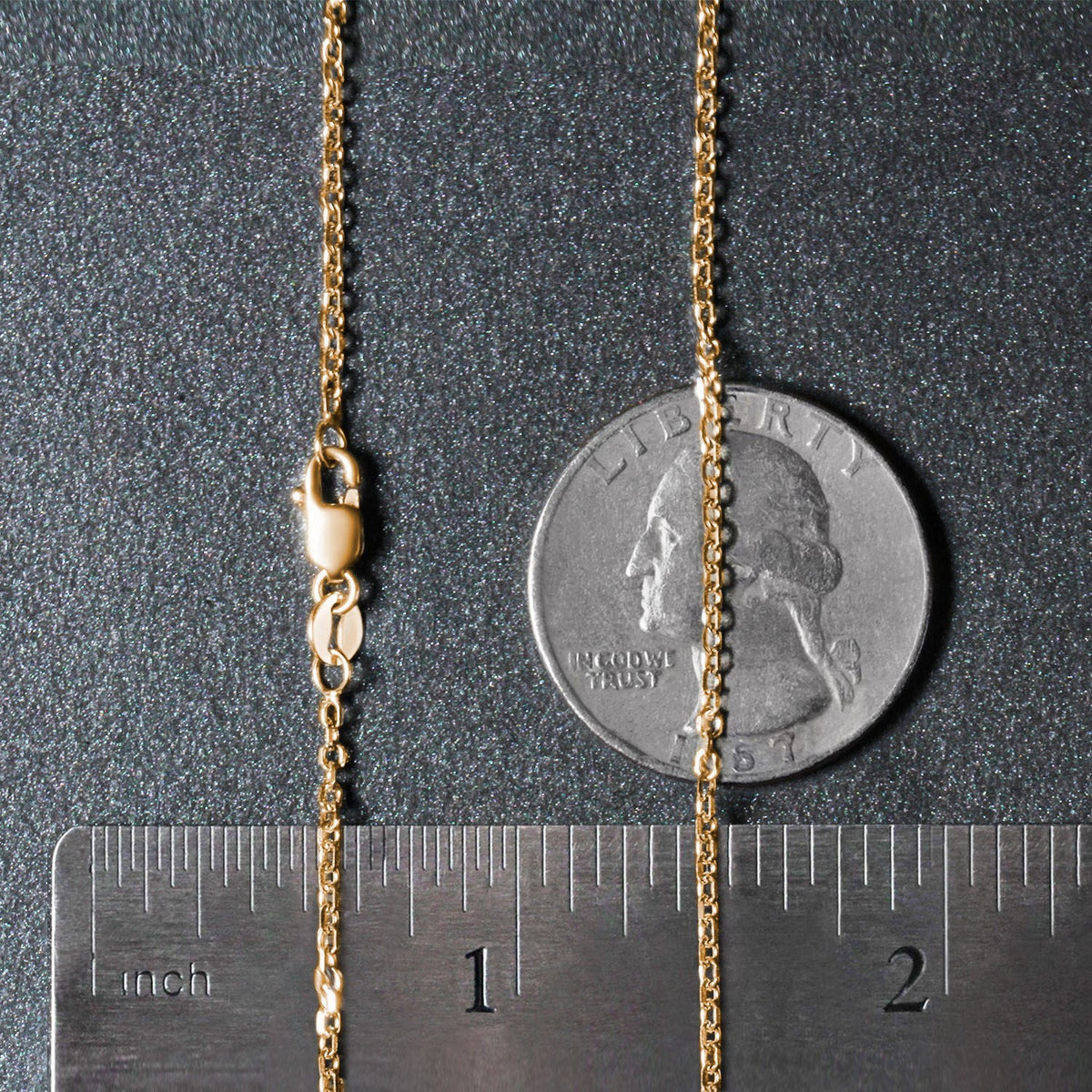 18k Diamond Cut Cable Link Chain