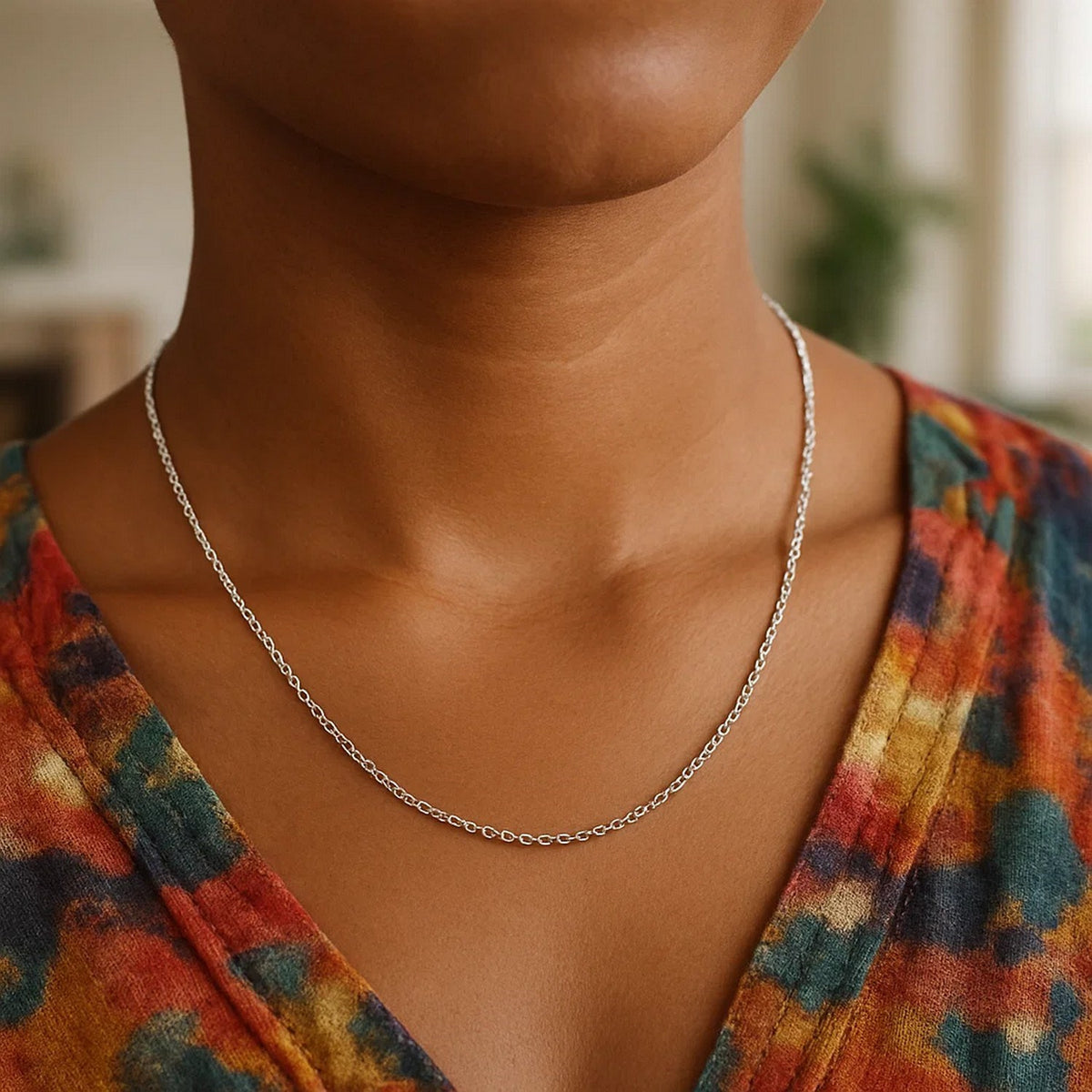 14k Yellow Gold Round Cable Link Chain