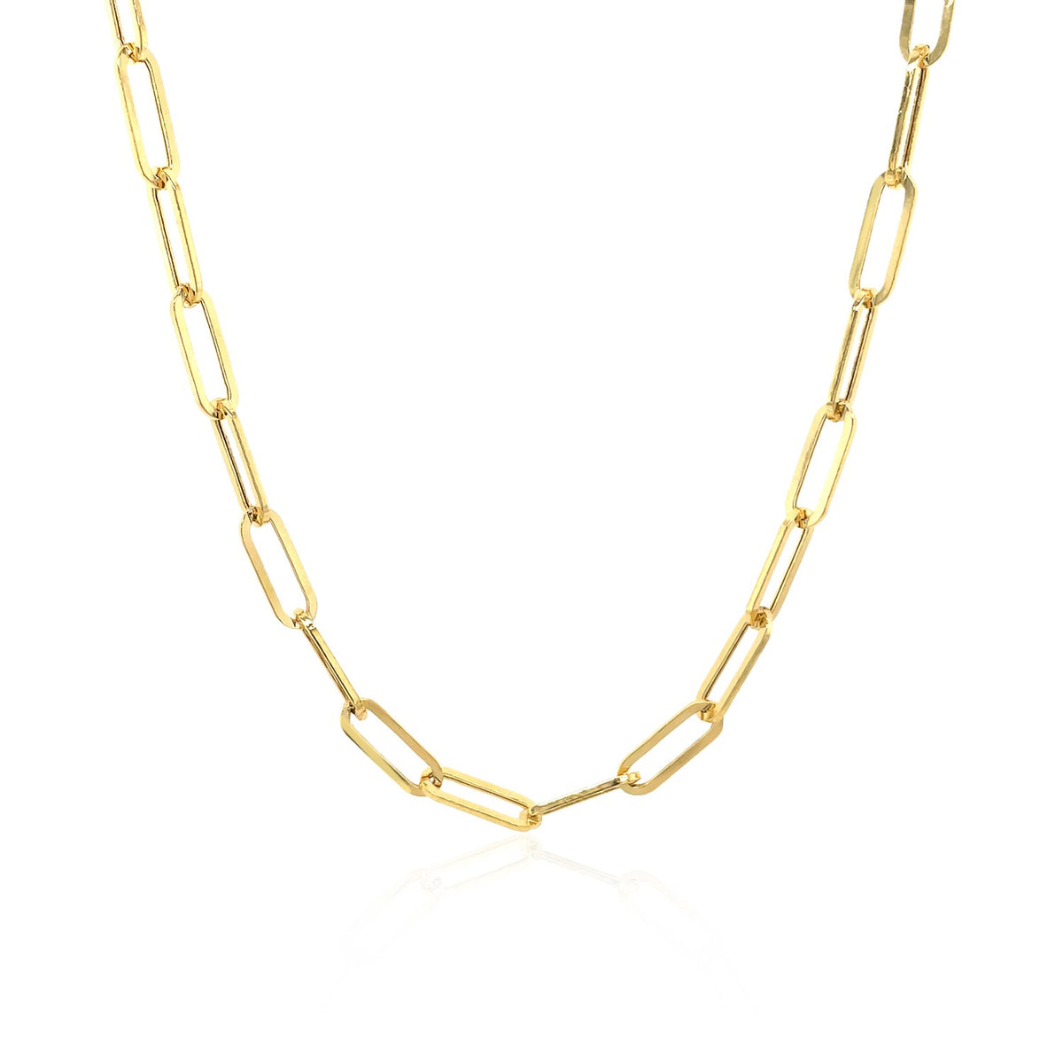 14K Yellow Gold Wide Paperclip Chain