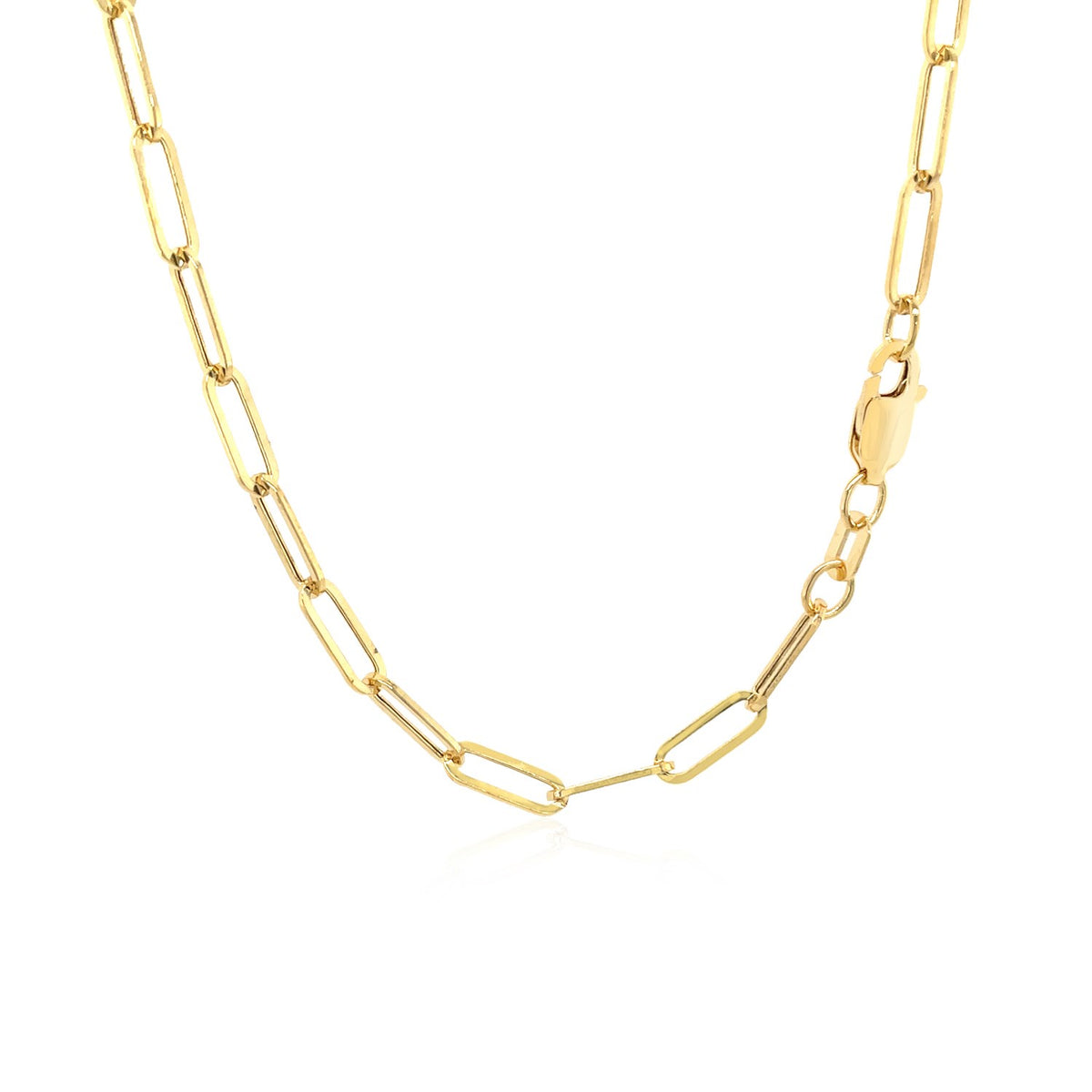 14K Yellow Gold Wide Paperclip Chain