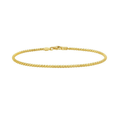 14K Sparkle Spring Chain Bracelet (2.10 mm)