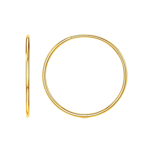 Endless Hoop Style Earrings in 14K