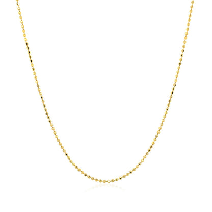 14k Diamond Cut Bead Chain (0.90 mm)