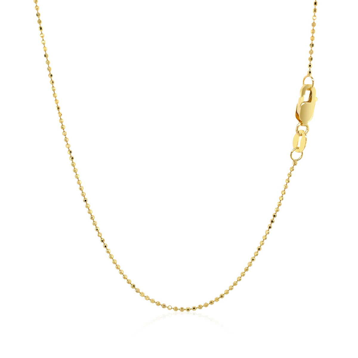 14k Diamond Cut Bead Chain (0.90 mm)