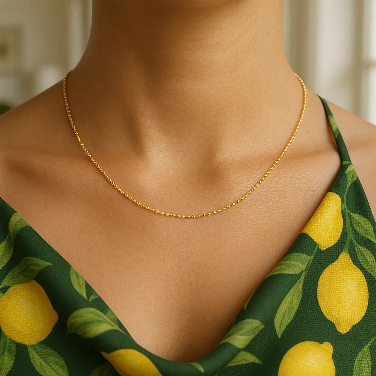 14k Diamond Cut Bead Chain (0.90 mm)