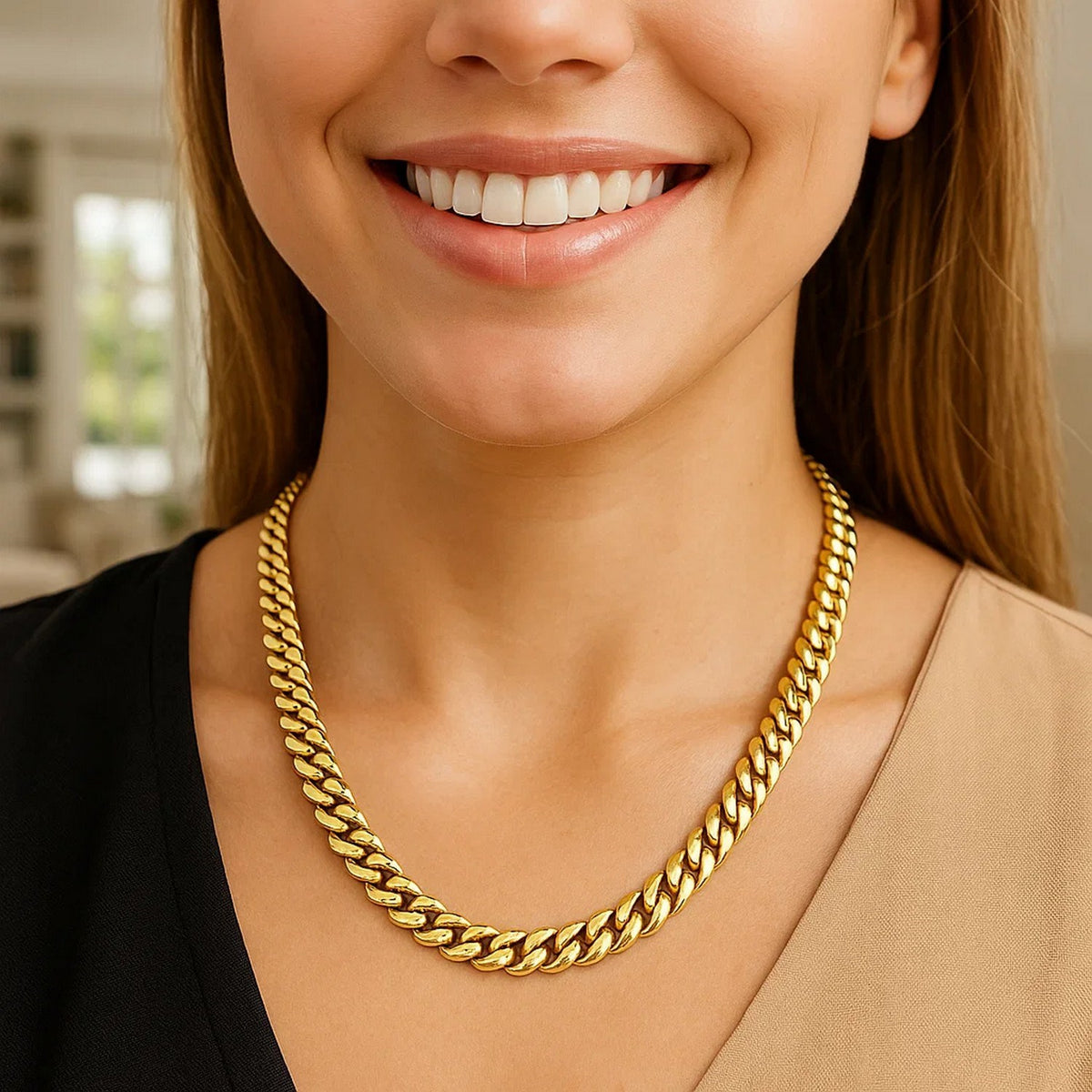 14k Classic Miami Cuban Solid Chain