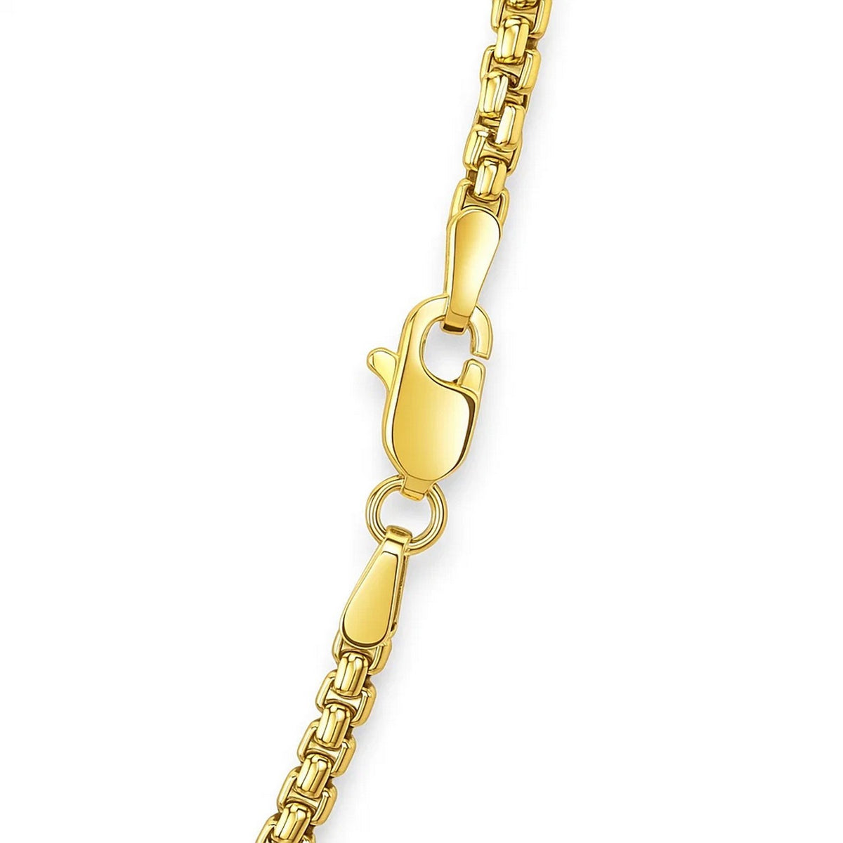 14k White Gold Solid Round Box Chain