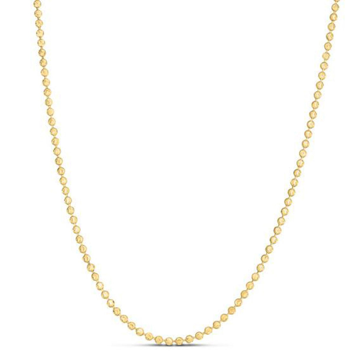 Moon Cut Bead Chain in 14k Yellow Gold