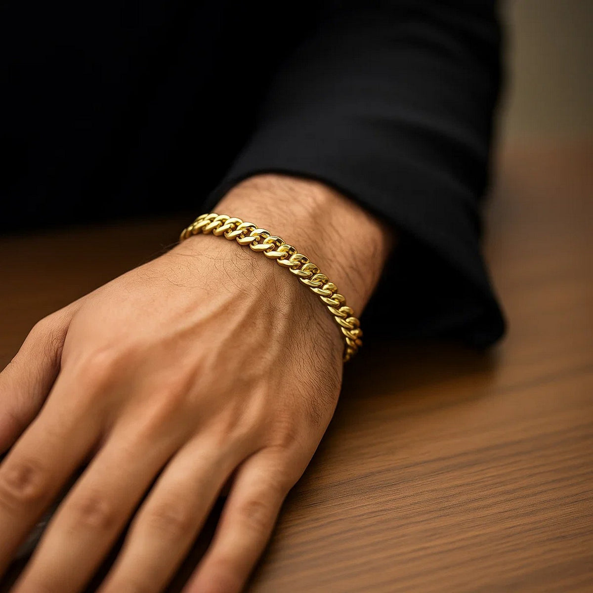 14k Classic Miami Cuban Solid Bracelet (5.00 mm)