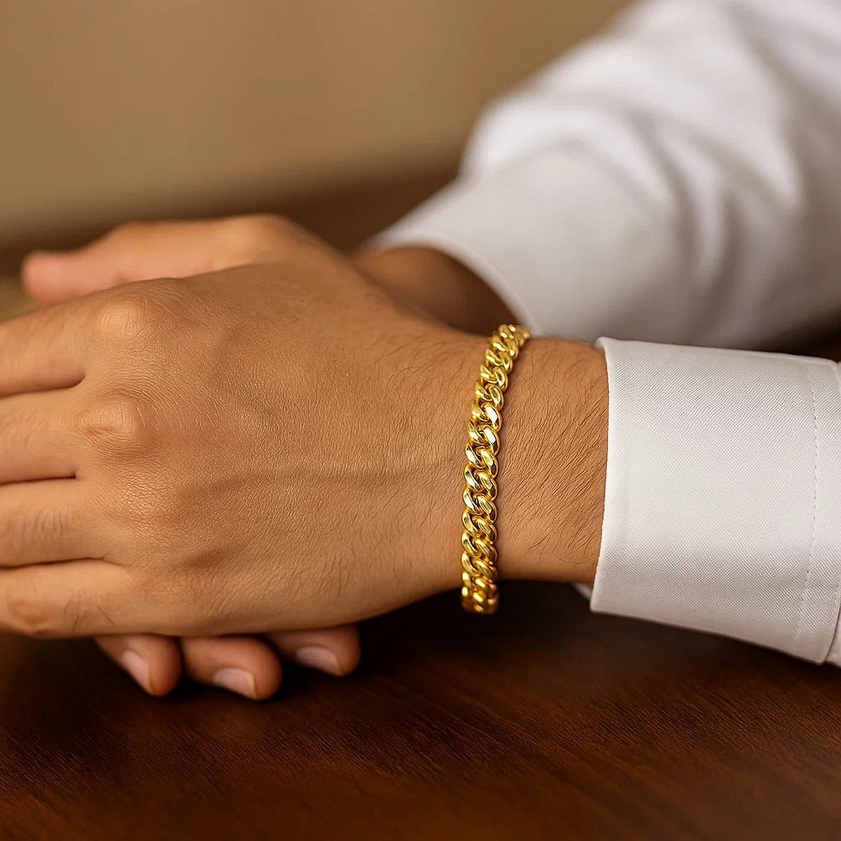 14k Classic Miami Cuban Solid Bracelet (5.00 mm)