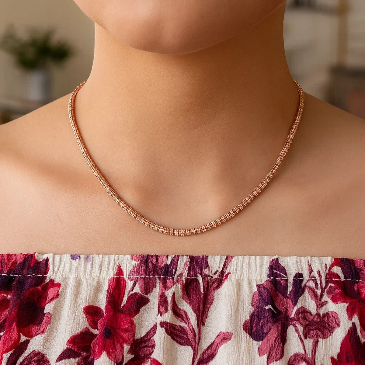 Ice Barrel Chain in 14k