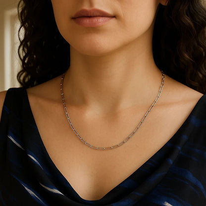 14K Delicate Paperclip Chain