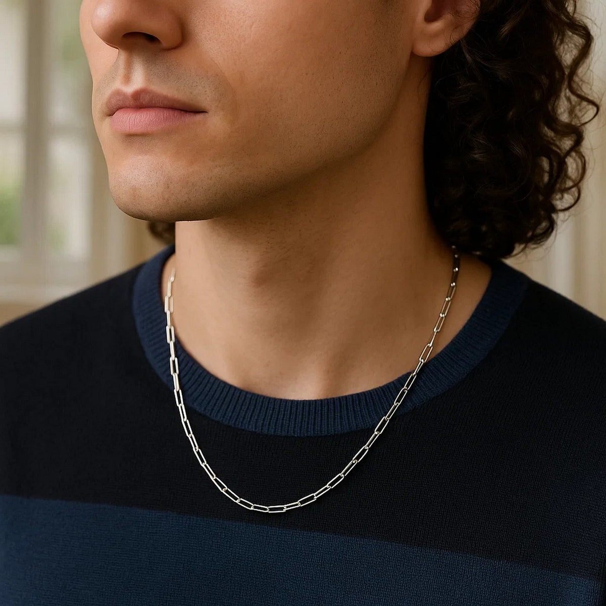 14K Delicate Paperclip Chain