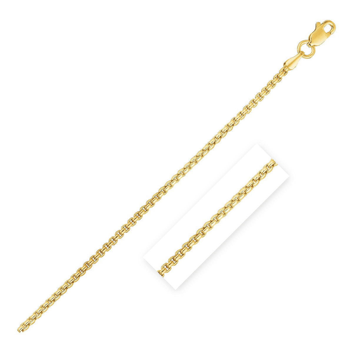 14k Round Box Chain