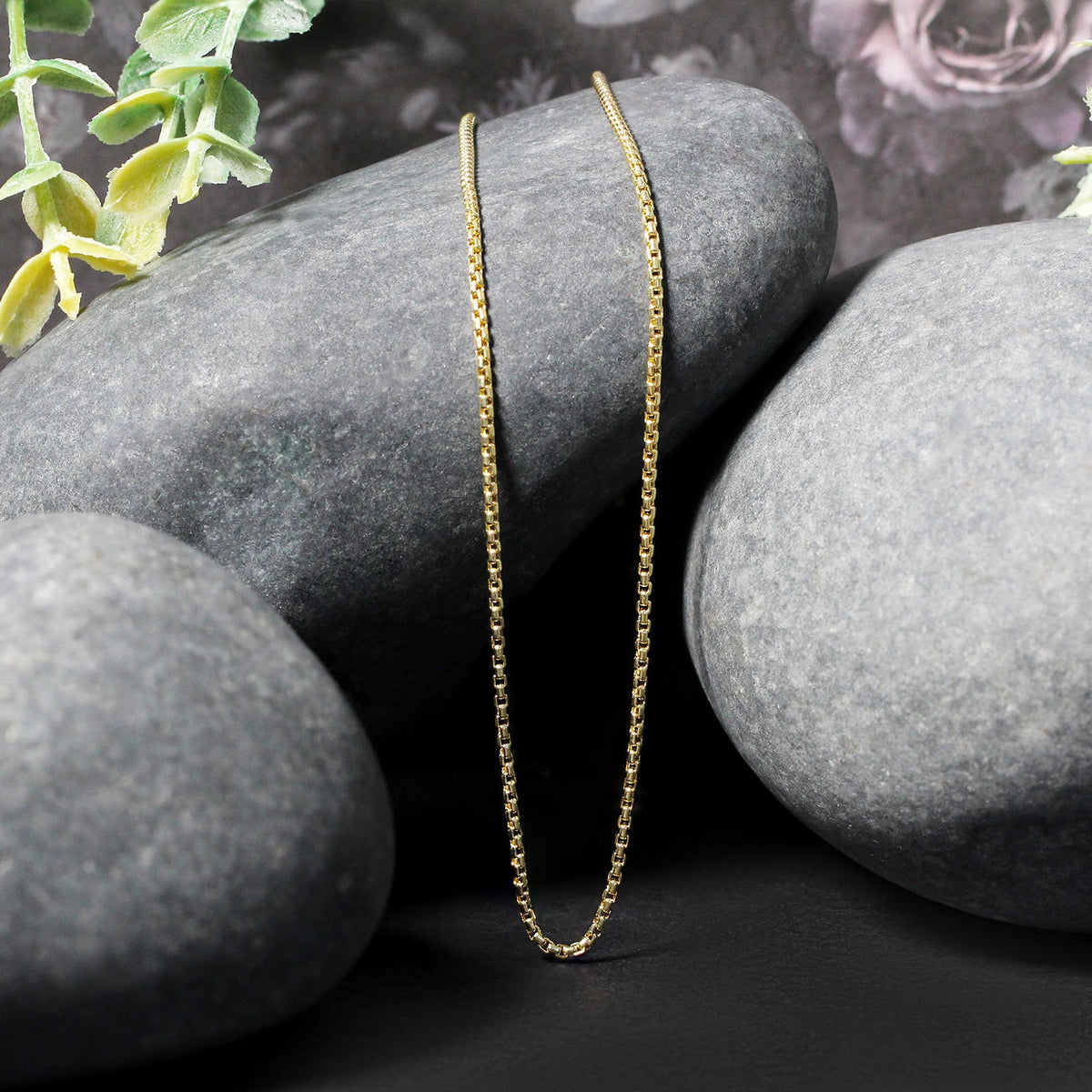 14k Round Box Chain