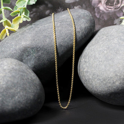 14k Round Box Chain